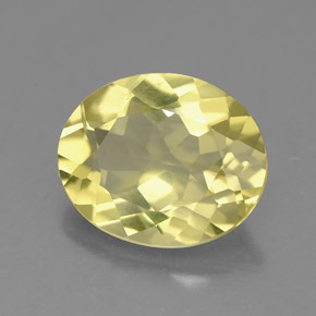 2.88 ct Yellow Quartz Stone, Natural Quartz in Oval Facet Shape for Sale