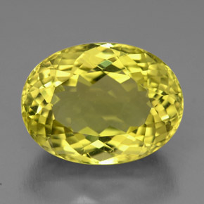 10.51 ct Yellow Quartz Gemstone, Quartz Gem in Oval Facet Shape for Sale.