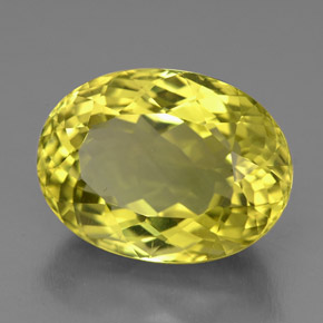 10.51 ct Yellow Quartz Stone, Natural Quartz in Oval Facet Shape for Sale