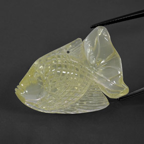 Quartz Gemstone in 34.9 x 22.5 mm Size for Sale, Quartz Stone in Lemon Color