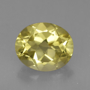3.73 ct Yellow Quartz Gemstone, Quartz Gem in Oval Facet Shape for Sale.