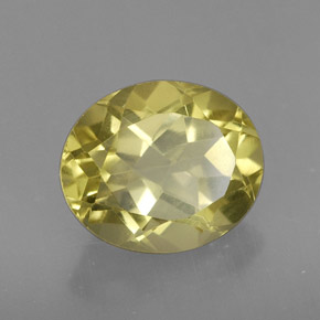 3.73 ct Yellow Quartz Stone, Natural Quartz in Oval Facet Shape for Sale