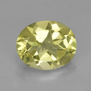 3.28 ct Yellow Quartz Gemstone, Quartz Gem in Oval Facet Shape for Sale.