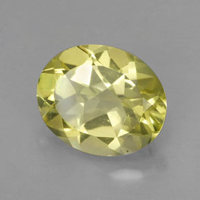 3.28 ct Yellow Quartz Stone, Natural Quartz in Oval Facet Shape for Sale