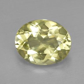 3.46 ct Yellow Quartz Gemstone, Quartz Gem in Oval Facet Shape for Sale.