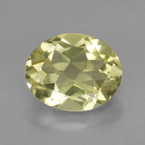 3.48 ct Yellow Quartz Gemstone, Quartz Gem in Oval Facet Shape for Sale.