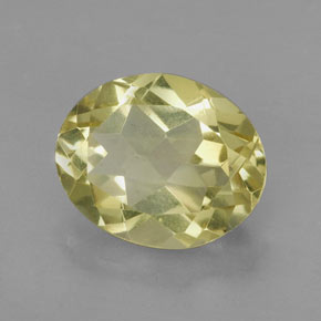 3.48 ct Yellow Quartz Stone, Natural Quartz in Oval Facet Shape for Sale