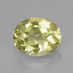 3.67 ct Yellow Quartz Gemstone, Quartz Gem in Oval Facet Shape for Sale.