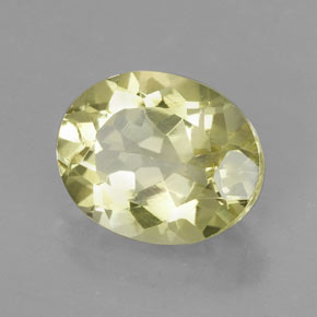 3.67 ct Yellow Quartz Stone, Natural Quartz in Oval Facet Shape for Sale