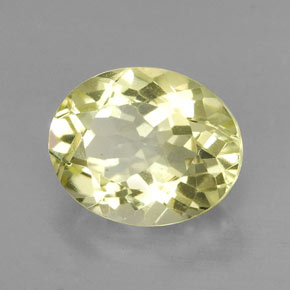 3.80 ct Yellow Quartz Stone, Natural Quartz in Oval Facet Shape for Sale