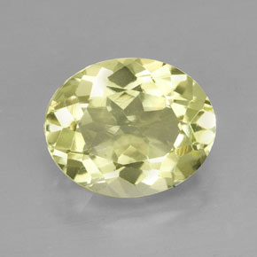 3.54 ct Yellow Quartz Gemstone, Quartz Gem in Oval Facet Shape for Sale.