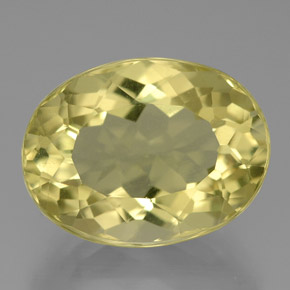10.13 ct Yellow Quartz Gemstone, Quartz Gem in Oval Facet Shape for Sale.