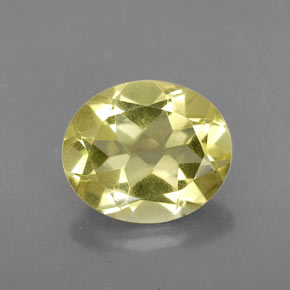3.15 ct Yellow Quartz Gemstone, Quartz Gem in Oval Facet Shape for Sale.