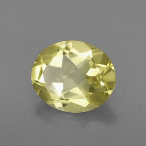 3.15 ct Yellow Quartz Stone, Natural Quartz in Oval Facet Shape for Sale