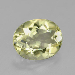 3.61 ct Yellow Quartz Stone, Natural Quartz in Oval Facet Shape for Sale