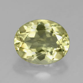 3.78 ct Yellow Quartz Gemstone, Quartz Gem in Oval Facet Shape for Sale.