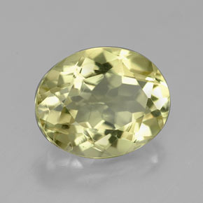 3.78 ct Yellow Quartz Stone, Natural Quartz in Oval Facet Shape for Sale