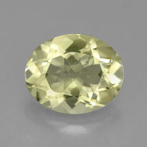 3.43 ct Yellow Quartz Gemstone, Quartz Gem in Oval Facet Shape for Sale.