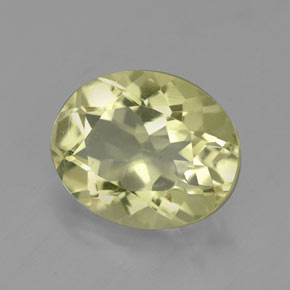 3.43 ct Yellow Quartz Stone, Natural Quartz in Oval Facet Shape for Sale