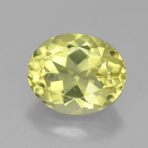 3.75 ct Yellow Quartz Gemstone, Quartz Gem in Oval Facet Shape for Sale.