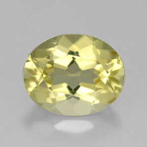 3.34 ct Yellow Quartz Gemstone, Quartz Gem in Oval Facet Shape for Sale.
