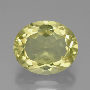 3.53 ct Yellow Quartz Gemstone, Quartz Gem in Oval Facet Shape for Sale.