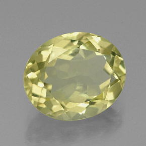 3.53 ct Yellow Quartz Stone, Natural Quartz in Oval Facet Shape for Sale