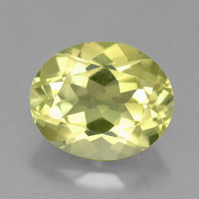 3.40 ct Yellow Quartz Gemstone, Quartz Gem in Oval Facet Shape for Sale.