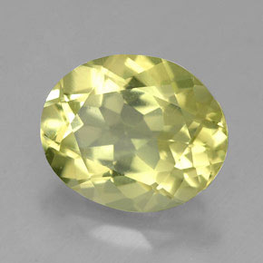 3.40 ct Yellow Quartz Stone, Natural Quartz in Oval Facet Shape for Sale