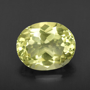 3.35 ct Yellow Quartz Gemstone, Quartz Gem in Oval Facet Shape for Sale.