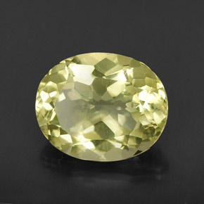 3.35 ct Yellow Quartz Stone, Natural Quartz in Oval Facet Shape for Sale