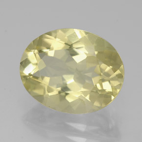2.92 ct Yellow Quartz Stone, Natural Quartz in Oval Facet Shape for Sale