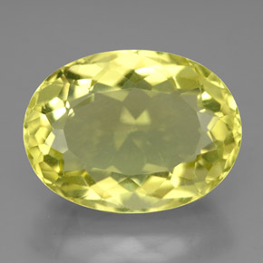 10.14 ct Yellow Quartz Gemstone, Quartz Gem in Oval Facet Shape for Sale.