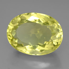 10.14 ct Yellow Quartz Stone, Natural Quartz in Oval Facet Shape for Sale