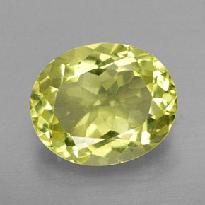 4.35 ct Yellow Quartz Gemstone, Quartz Gem in Oval Facet Shape for Sale.