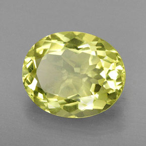 4.35 ct Yellow Quartz Stone, Natural Quartz in Oval Facet Shape for Sale
