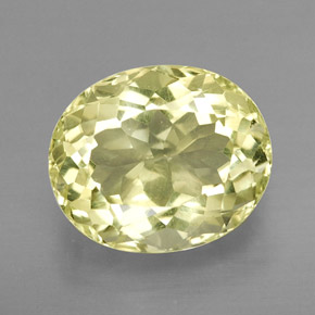 4.87 ct Yellow Quartz Gemstone, Quartz Gem in Oval Facet Shape for Sale.