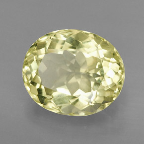 4.87 ct Yellow Quartz Stone, Natural Quartz in Oval Facet Shape for Sale
