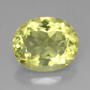 4.65 ct Yellow Quartz Gemstone, Quartz Gem in Oval Facet Shape for Sale.