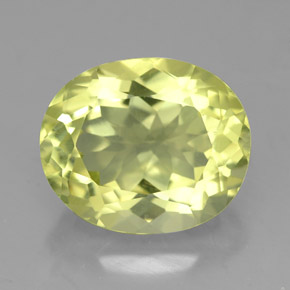 4.59 ct Yellow Quartz Gemstone, Quartz Gem in Oval Facet Shape for Sale.