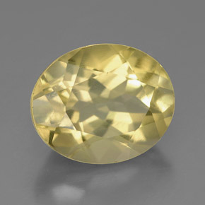 3.66 ct Yellow Quartz Stone, Natural Quartz in Oval Facet Shape for Sale