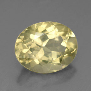 3.31 ct Yellow Quartz Stone, Natural Quartz in Oval Facet Shape for Sale
