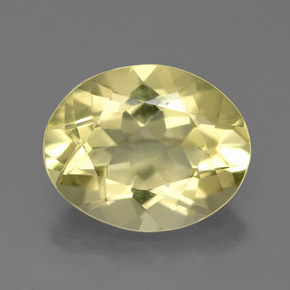 3.26 ct Yellow Quartz Gemstone, Quartz Gem in Oval Facet Shape for Sale.