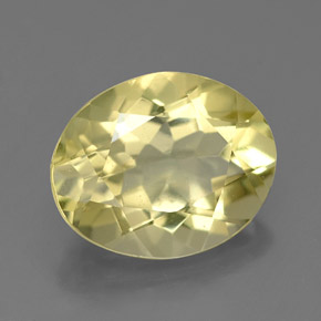 3.26 ct Yellow Quartz Stone, Natural Quartz in Oval Facet Shape for Sale