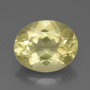 3.13 ct Yellow Quartz Gemstone, Quartz Gem in Oval Facet Shape for Sale.