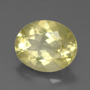 3.13 ct Yellow Quartz Stone, Natural Quartz in Oval Facet Shape for Sale