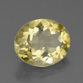 3.10 ct Yellow Quartz Stone, Natural Quartz in Oval Facet Shape for Sale