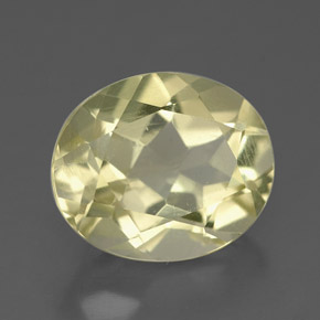 3.26 ct Yellow Quartz Stone, Natural Quartz in Oval Facet Shape for Sale