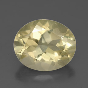3.43 ct Yellow Quartz Gemstone, Quartz Gem in Oval Facet Shape for Sale.