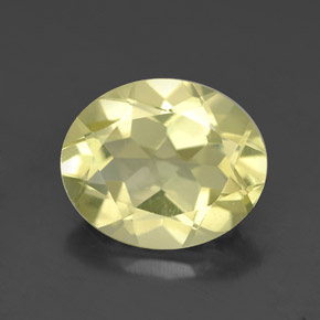 3.07 ct Yellow Quartz Gemstone, Quartz Gem in Oval Facet Shape for Sale.